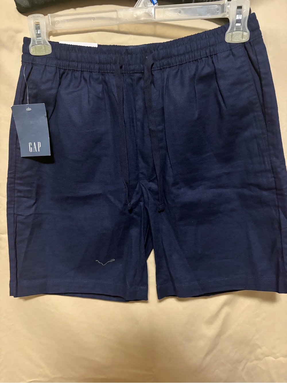 GAP Men's Navy Drawstring Flat Front Shorts